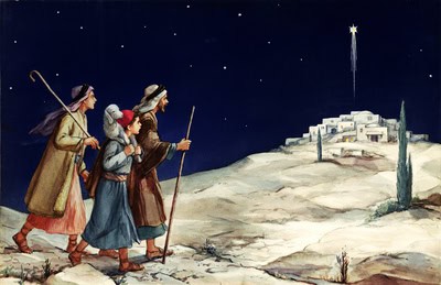 Magiërs op weg naar Betlehem